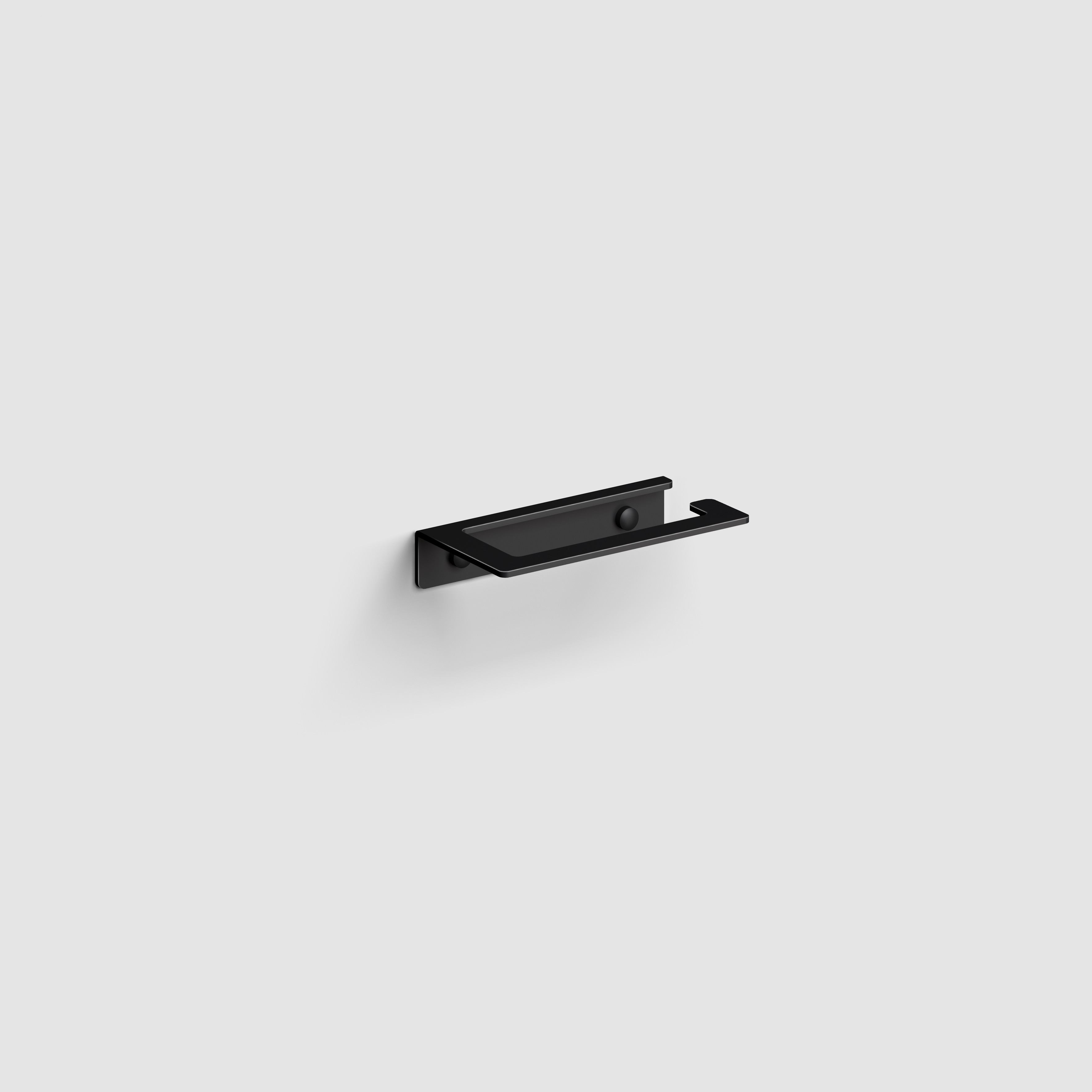 Clou Fold toiletrolhouder zonder klep mat zwart CL/09.04030.21